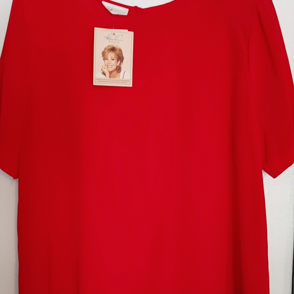 New With Tags Kathie Lee Elegant Red Women's Top